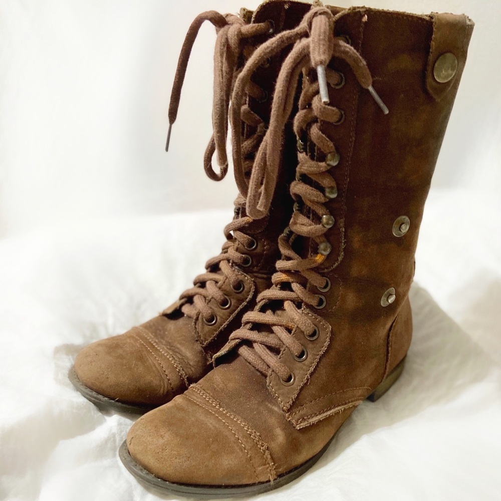 Brown Combat Boots